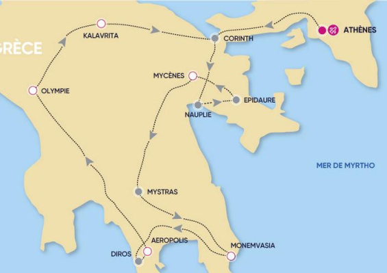 Autotour Spécial Péloponnèse 3*/4* Autotour Spécial Péloponnèse 3*/4*