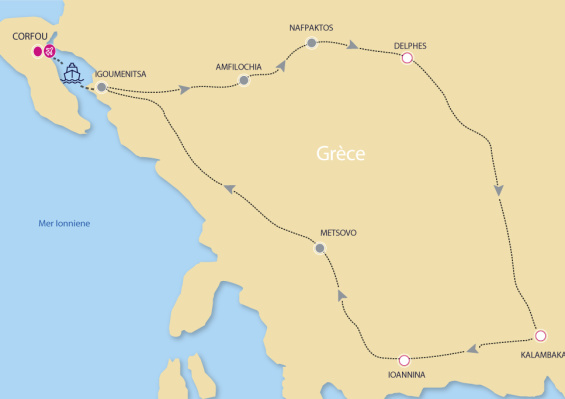 Autotour Corfou, Ioannina, Delphes & Les Météores Autotour Corfou, Ioannina, Delphes & Les Météores