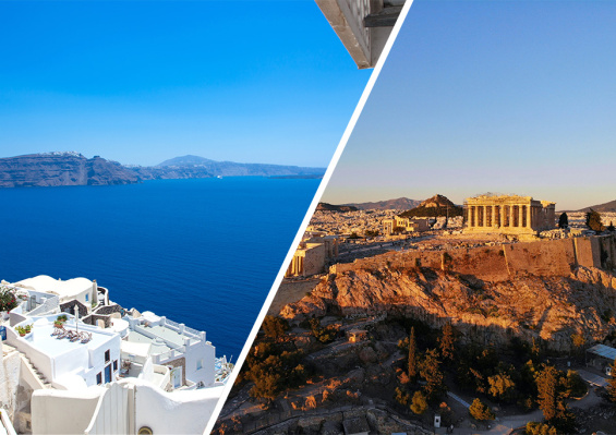 Combiné Athènes, île de Santorin & île de de Paros 2* ou 3* Combiné Athènes, île de Santorin & île de de Paros 2* ou 3*