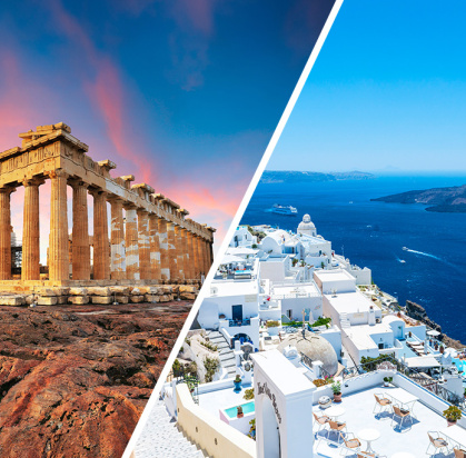 Combiné Athènes & Îles de Santorin Grèce, Combiné Grèce & ses îles, Cyclades, Santorin par Ôvoyages Combiné Athènes & Îles de Santorin Grèce, Combiné Grèce & ses îles, Cyclades, Santorin par Ôvoyages